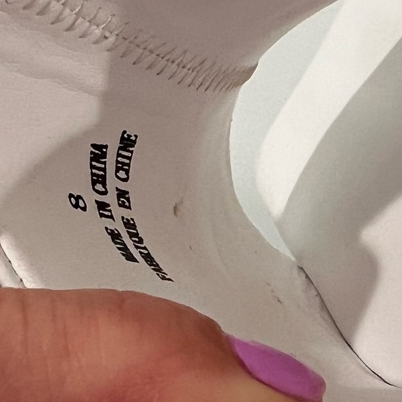 Jeffrey Campbell white platform slide high heeled sandals size 8 vegan leather - Picture 5 of 13